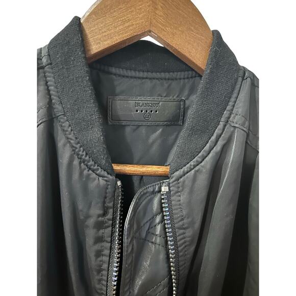 BLANKNYC Black Nylon Insulated Bomber Jacket Coat Size XS - Picture 2 of 9